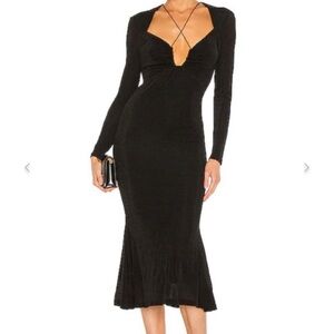 Elegant Black Long Sleeve Dress